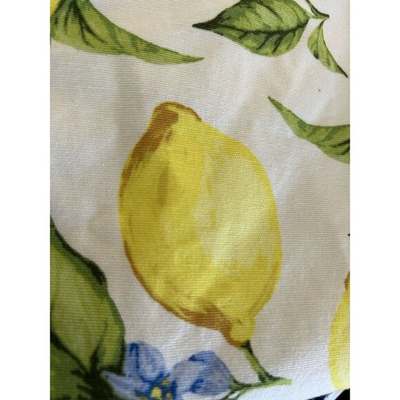 Talbots Lemons Blossom Canvas Printed Above Knee Lined Skirt Size 8 - Picture 4 of 5
